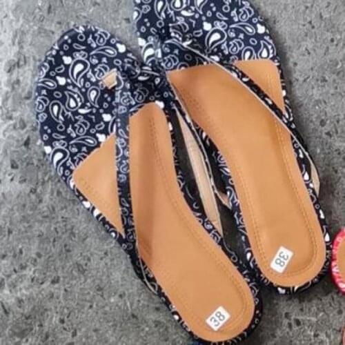 Wild Women Flip Flops 2021 Summer New Floral Print Slippers Sexy Casual Home Slides Fashion Outdoor Flat Shoes Beach Slippers