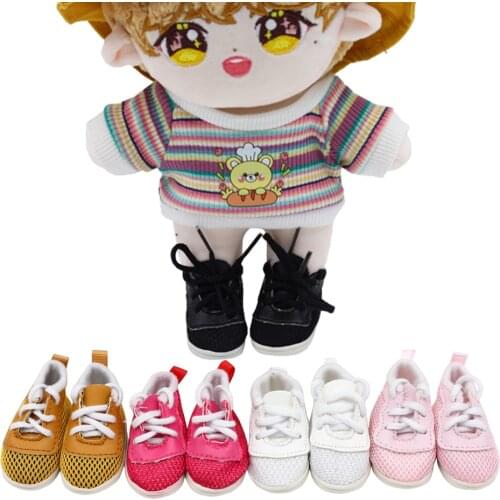 1Pair Doll Sports Shoes For 14" Dolls Plush EXO Dolls Sandle Sneakers Shoes Accessories toys 5.5*2.8cm