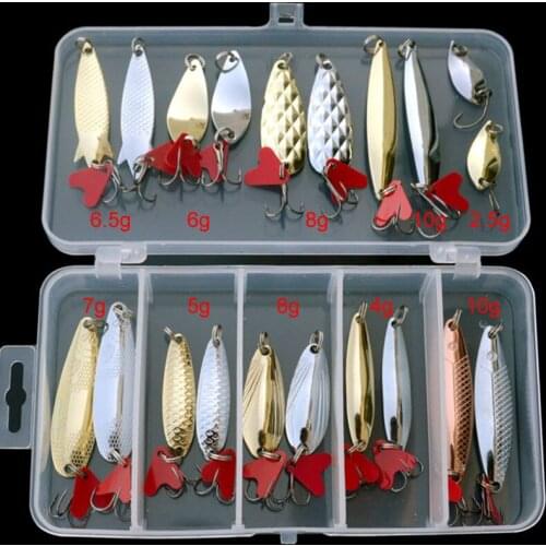 20pcs Sequin Fishing Lures Saltwater Simulation Fish Metal Hard Baits Set Hard Fishing Baits Fishing Tackle