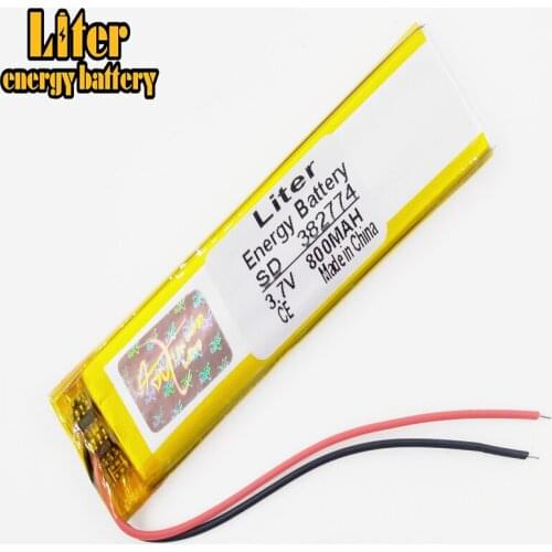 3.7V,800mAH,382774 polymer lithium ion / Li-ion battery for GPS,mp3,mp4,mp5,dvd,bluetooth,model toy mobile bluetooth