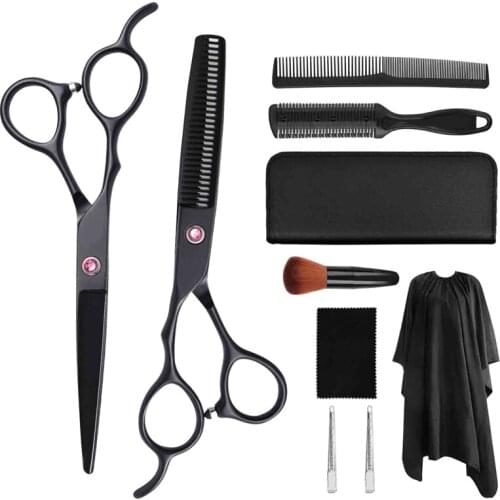 6 Inch Black Japan Stainless Steel Barber Professional Hair Salon Left-handed Scissors Hair Cutting Shears