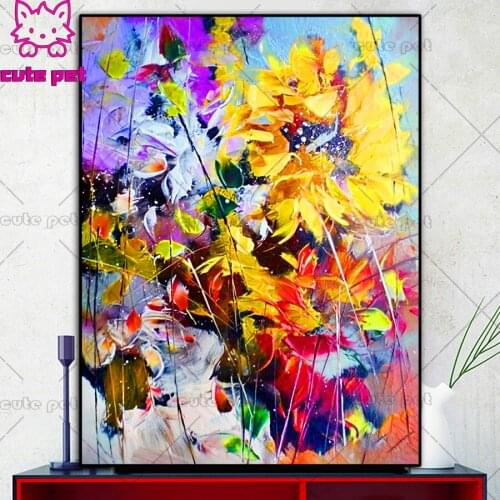 DIY Diamond EmbroideryAbstract oil painting5d Full Square Diamond Painting Cross Stitch round Drill Mosaic diamond picture
