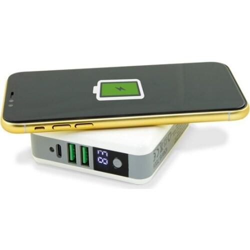 Wireless Power Bank KSIX Travelling Charging 4in1 6700 mAh White