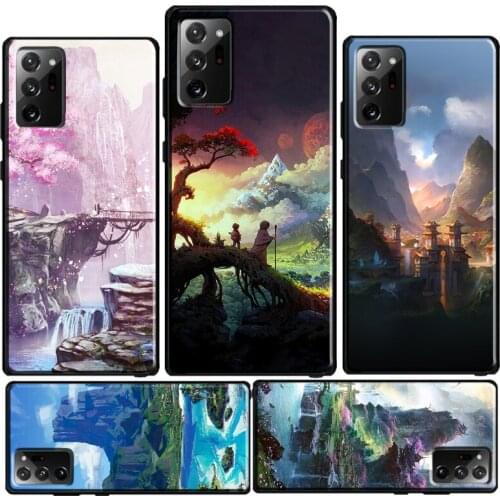 Anime Natural Landscape Case For Samsung Galaxy S21 Ultra S20 FE S10 S9 S8 Plus S10e Note 20 Ultra Note 9 10 Plus