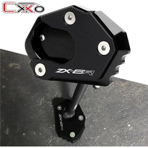 For Kawasaki Ninja ZX6R ZX-6R 636 2017-2019 2020 Motorcycle High quality Kickstand Foot Side Stand Extension Pad Support Plate