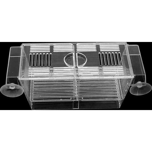 Double Breed Incubator Breeder Rearing Trap Box Transparent Acrylic Aquarium Fish Tank Isolation Box Hatchery Holder
