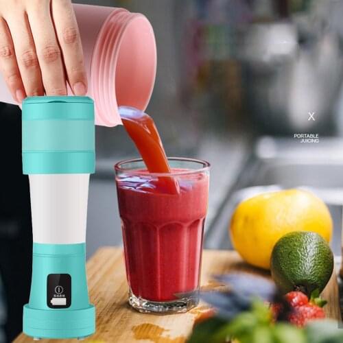 Juicers Electric Silicone Collapsible Retractable High Temperature Resistant USB Charging 450ml Portable Blender