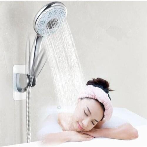 Hot Sale Adjustable Polished Self-adhesive Handheld Suction Up Drill-free Shower Head Holder Showerhead Rack Fits Shower Hose