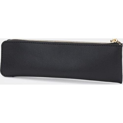 Pencil bag female zipper cute creative leather pencil pencil case art student sketch color pencil bag