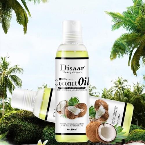 100ml Coconut Oil Body Massage Oil Moisturizing Lifting Firming Smoothing Improve Dull Skin Anti Wrinkle Brightens Skin Care