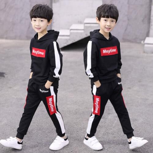 Children Boys Clothing Sets 2021 Spring Autumn Teenager Boy Clothes Kids Casual Sports Suit Children Hooded Tracksuits For 4-12Y