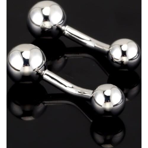 Fashion High Quality French Silvery ball metal Cufflink For Mens Shirt Brand suit Cuff Buttons Top sale Cuff Links Jewelry