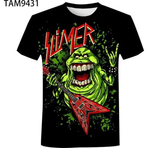 Youth Clothing Ghostbusters Cartoon Design Boys T-Shirt Children Casual Short Sleeve Tops Kids Funny 4-14 Year Girls Clothes