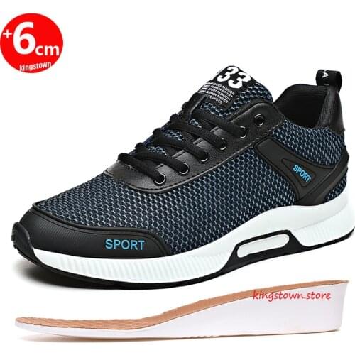 Men Invisible Height Increasing Shoes Man Elevator Shoes Insole 6CM Sport Shoes