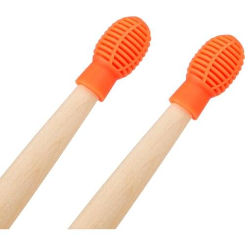 Drum Stick Protective Cover Set Silicone Mallet Protectors Drumstick Silent Practice Cap Sleeve 2pcs