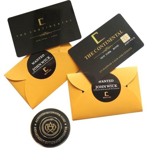 New Moive John Wick Chapter3 Award Currency Cosplay Coin Unisex Metal Referee coin Adult Costume Prop Gift