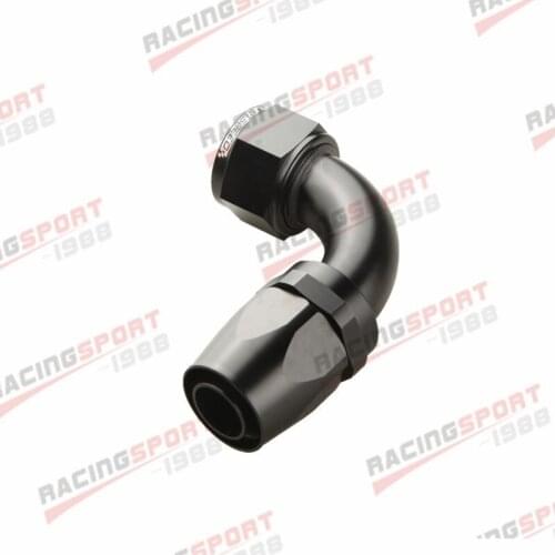 New 90 Degree 16AN AN-16 Swivel Hose End Fitting Adaptor Aluminum Black