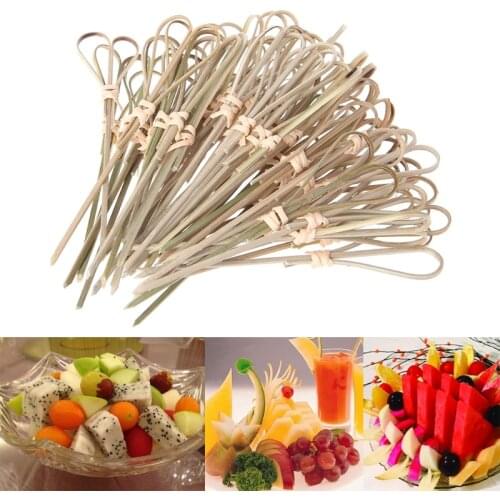 New Hot 50pcs Disposable Bamboo Picks Cocktail Toothpicks Cocktail Party Club Creative Fruit Food Picks Accessories