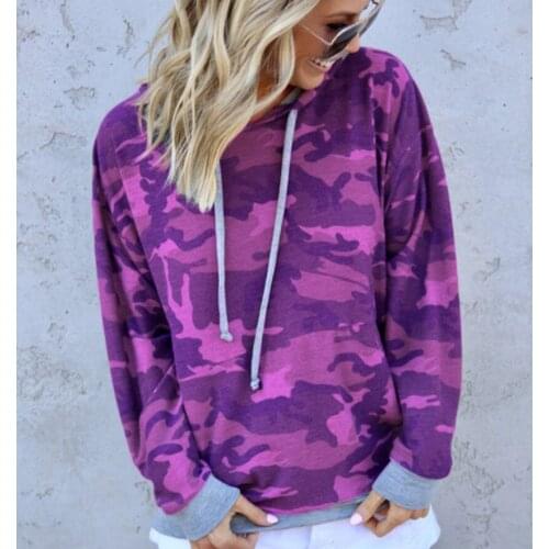 Fall camo hooded pullovers womens solid long sleeves hoodie sweatshirts ladies girls clothes clothing S-2XLg korean hoodie