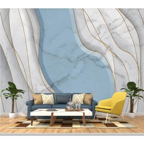Papel de parede Modern marble geometric lines nordic style 3d wallpaper mural,living room tv wall bedroom wall paper home decor