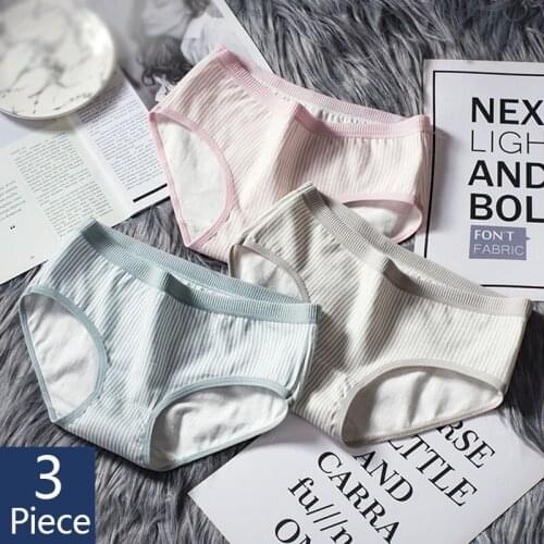 Perfering Cotton Panty 3Pcs/lot Solid Womens Panties Comfort Underwear Skin-friendly Briefs Sexy Low-Rise Panty Intimates L XL