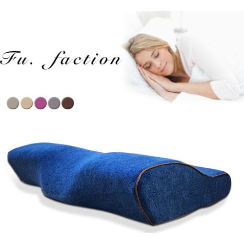 Memory Foam Bedding Pillow Neck protection Slow Rebound Memory Foam Butterfly Shaped Pillow Health Cervical Neck size in 50*30CM
