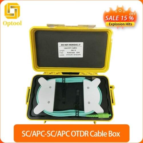 Free shipping Multimode OM3 500M OTDR Dead Zone Eliminator,Fiber Rings ,Fiber Optic OTDR Launch Cable Box MM OM3 500M