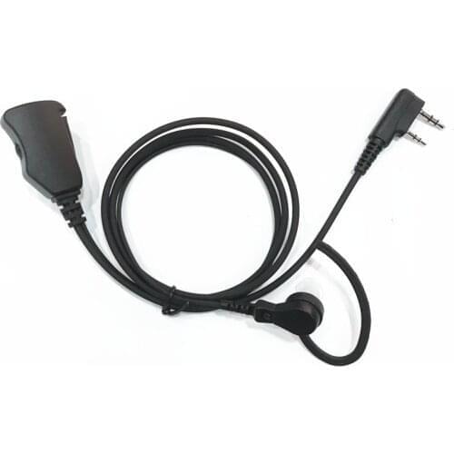 Volume Control mushroom earbud Clamp big PTT K plug headphone for Kenwood Baofeng Wouxun Puxing Linton TYTetc walkie talkie