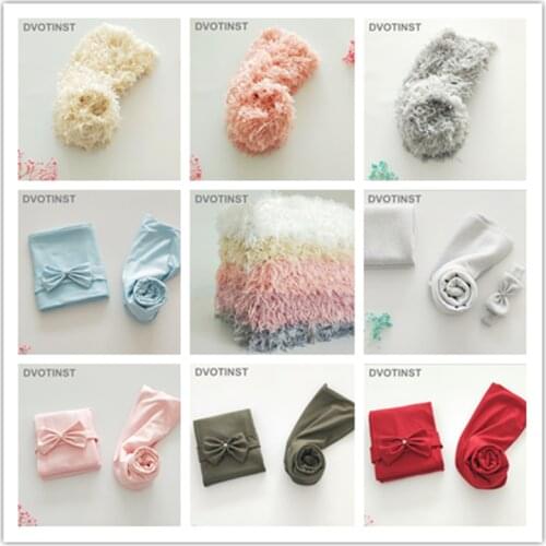 Dvotinst Newborn Baby Photography Props Fotografia Soft Baby Wraps Background Backdrop Blanket Basket Filler Studio Photo Props