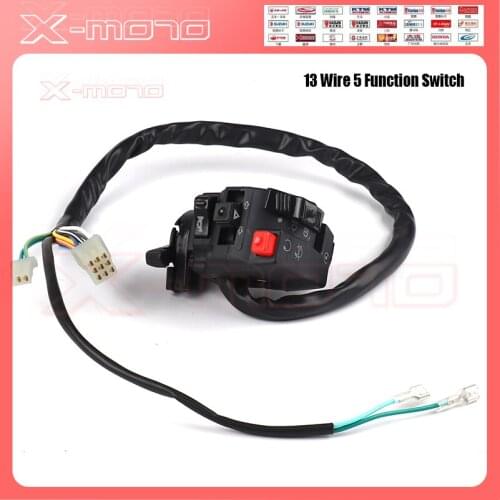 Handle Control Switch With Choke Lever 13 Wire 5 Function For ATV Quad 4 Taotao Sunl Roketa Kazuma 110cc 125cc 150cc 200cc 250cc