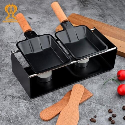 SHANGPEIXUAN Stainless Steel Cheese Oven Non-Stick Cheeses Tray Portable Cheese Mini Oven Butter Baking Pan Raclette Grill Plate