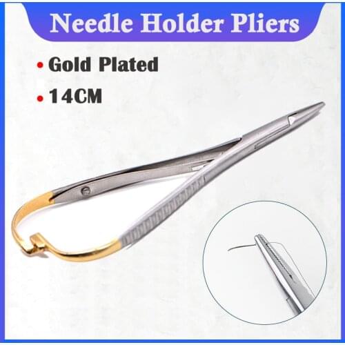 Dental Needle Holder Pliers Stainless Steel Forceps Orthodontic Tweezer Dentist Surgical Instrument Equipment