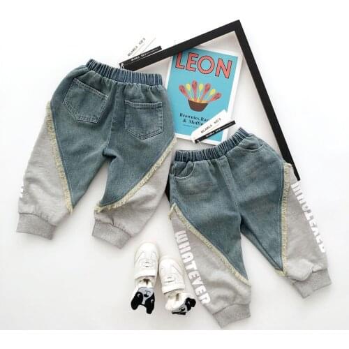 Tonytaobaby Spring New Boys and Girls Jeans Toddler Pants Girl Pants Boys Pants