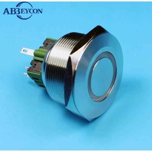 TY 3004F 12v IP67 momentary stainless steel metal domed head 30mm RING led illuminated waterproof pushbutton