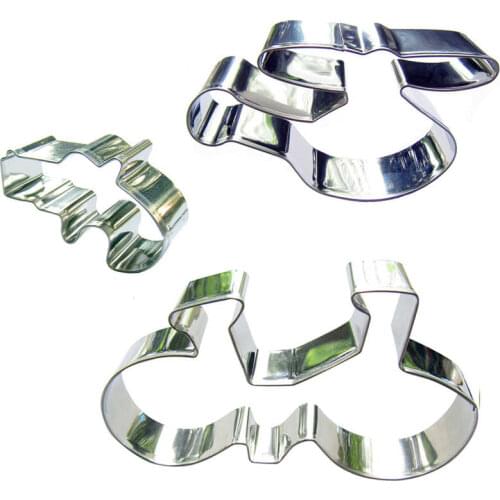 Helicopter, Small Musket, Bicycle shape 3 piece biscuit cutting molds, baking tools, cake decorating soft candy tools