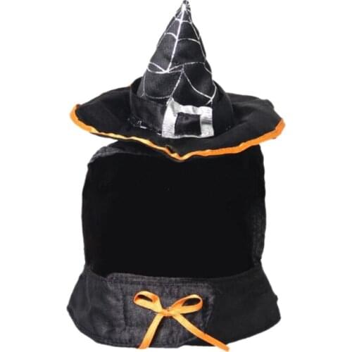 1pcs Black Witch Hat Halloween Party Decoration for Cat Puppy Small Dogs Wizard Hat Animal Halloween Enchanter Cosplay Products