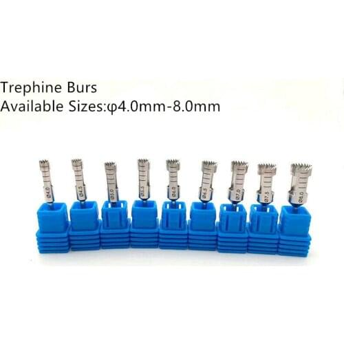1x Trephine Dental Implant Surgery Bone Graft Drills Surgical Bur & Holder φ4.0mm-8.0mm