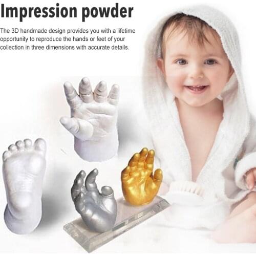 3D Baby Hand Print Foot Baby Casting Keepsake Kit Handprint Footprint Baby Growth Souvenirs Memorial