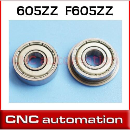 5pcs F605 F605ZZ 5*14*5 Deep flange groove ball bearing 605ZZ S605ZZ flange stainless steel bearing