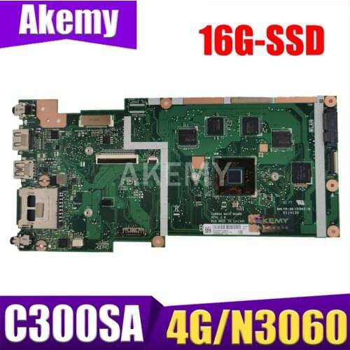 90NB0BL0-R03101 For ASUS C300SA C300S motherboard Laptop REV2.0 C300SA Main Board W/ 4G RAM N3060 2-Cores CPU 16G-SSD