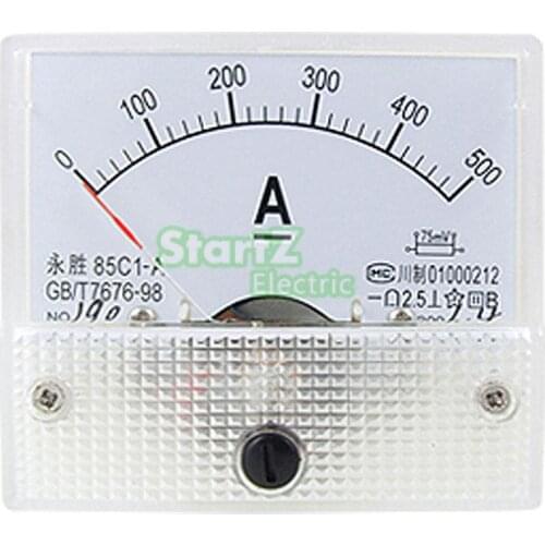 DC Analog Meter Panel 500A AMP Current Ammeters 85C1 0-500A Gauge