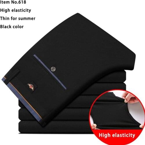 New Summer Casual Men Pants Suit Trousers Straight Pants Length For Spring Comfortable Pants Men Clothes Size 40 for 45-105kg