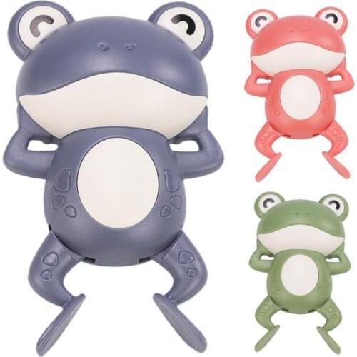 Kids Shower Toy Interesting Recreational No Burrs Creative Clockwork Frog Model for Kids Interactive Game