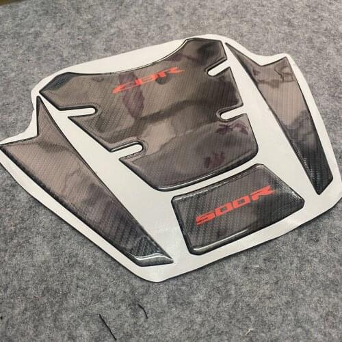 FOR Honda CBR500R 2014 2015 White Motorcycle Tank Pad 3D Gel Protector 3D carbon fiber pattern fuel tank sticker