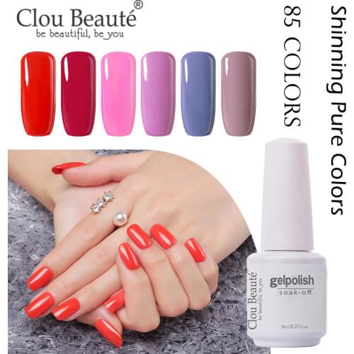 Clou Beaute 8ml Nail Gel Polish off White Nagellack Professional Varnish Lacquer smalto semi permanente unghie Soak off Nail Gel