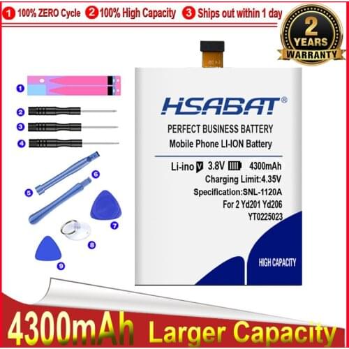 HSABAT 0 Cycle 4300mAh YT0225023 Battery for Yotaphone 2 YD201 YD206 High Quality Mobile Phone Replacement Accumulator