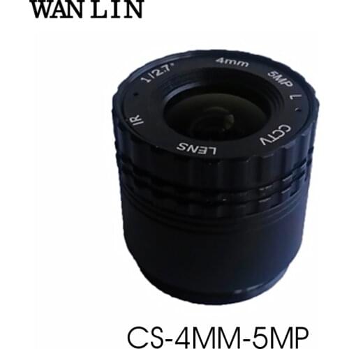 HD 5.0Megapixel IR CCTV Lens 4mm CS Lens 5MP for HD Security Cameras F2.0 Image Format 1/2.7" HFOV 82.6degree
