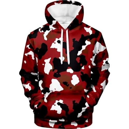 WAMNI Camouflage Hoodie 3D Print Male Female High Street Overcast Color Warm Stylish Unisex Oversize Cool Hooded Sweatshirts