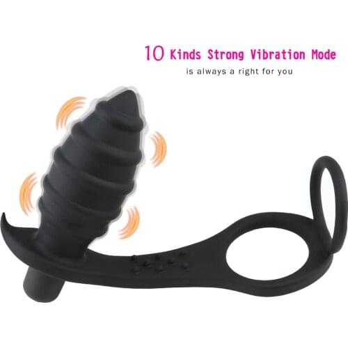 Vibrating Prostate Massager Men Anal Plug Anal Vibrator Powerful Motors Patterns Butt Silicone Sex Toys for Adult Anal Toy