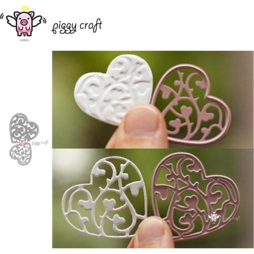 Piggy Craft metal cutting dies cut die mold Flower leaf heart frame Scrapbook paper craft knife mould blade punch stencils dies